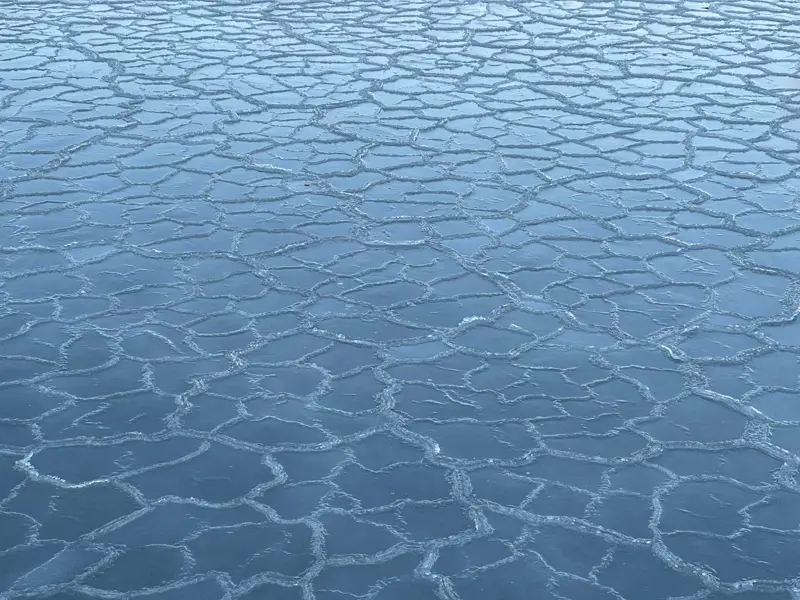 vatten, is, ismönster