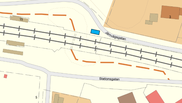 Karta över nytt cykelställ vid Rydsgårdsstation
